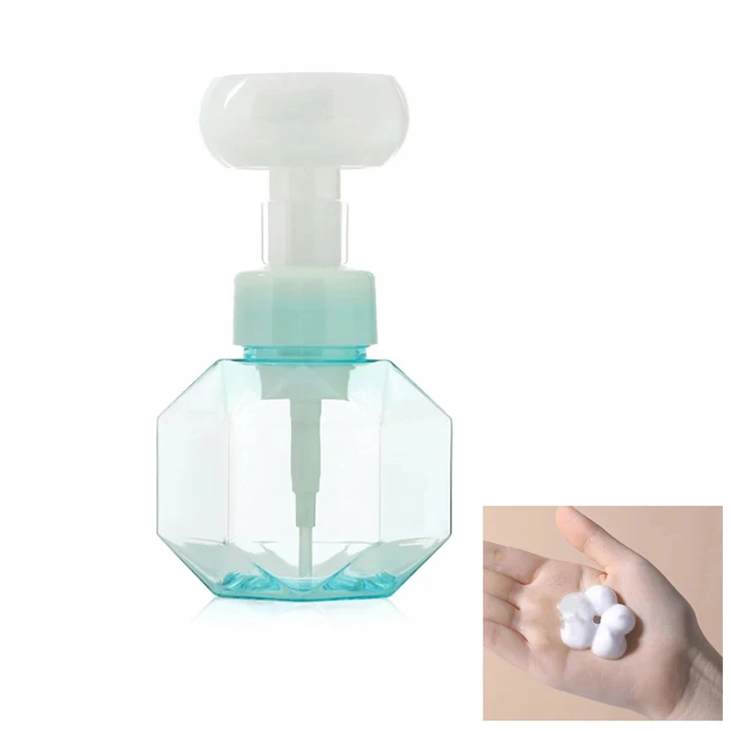 

300ml Portable Soap Dispenser Flower Shape Foam Pump Bottles Liquid Soap Shampoo Dispensers Hanging Inverted Bottle Bathroom
