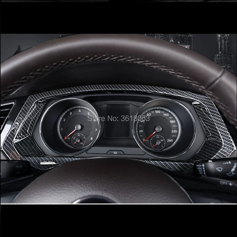 Для Volkswagen Tiguan 2017 2019 ABS Хромированная Отделка приборной панели измерительная