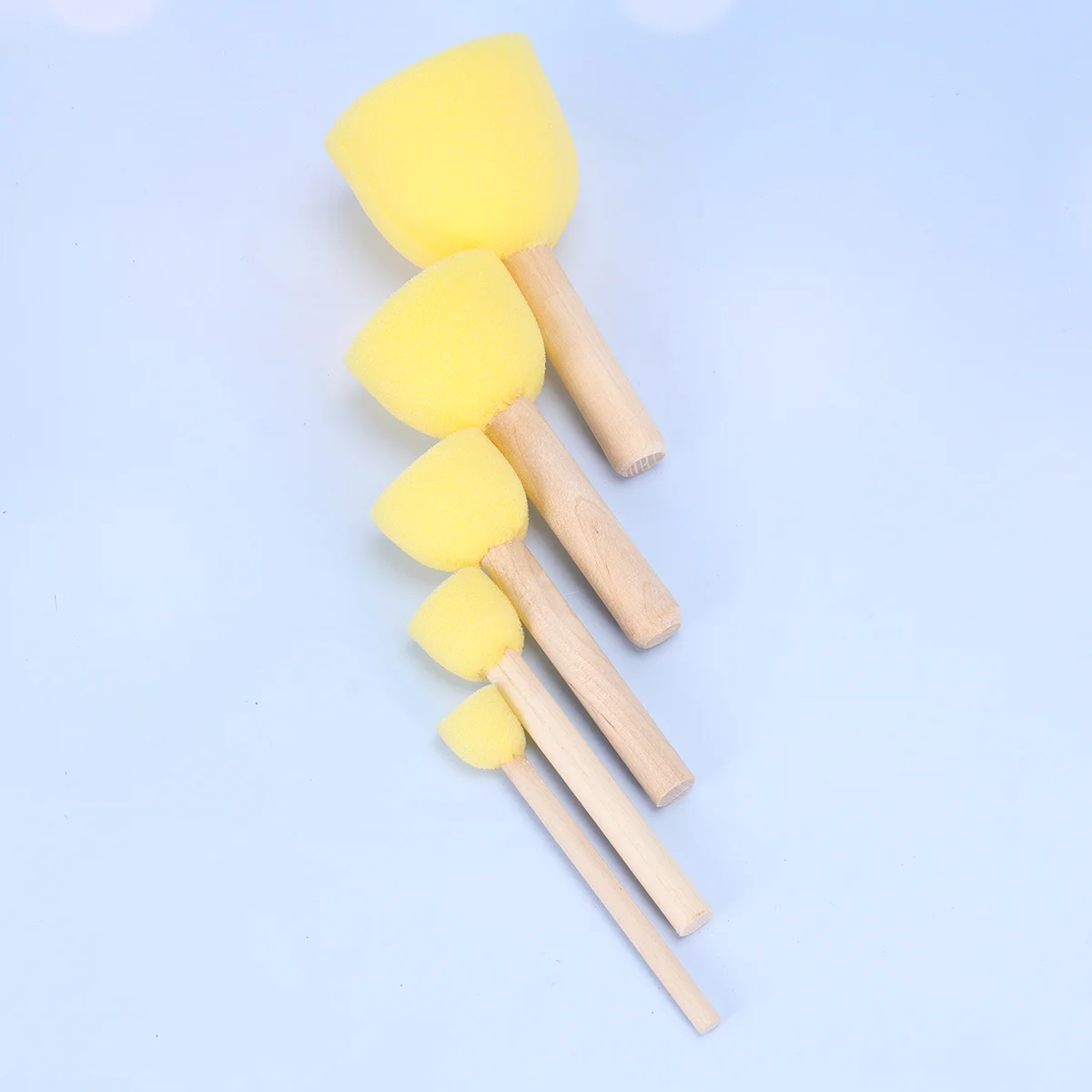 

15Pcs Sponge Painting Brush Wooden Handle Drawing Brush Kids Graffiti Brushes DIY Painting Set for Kids Children