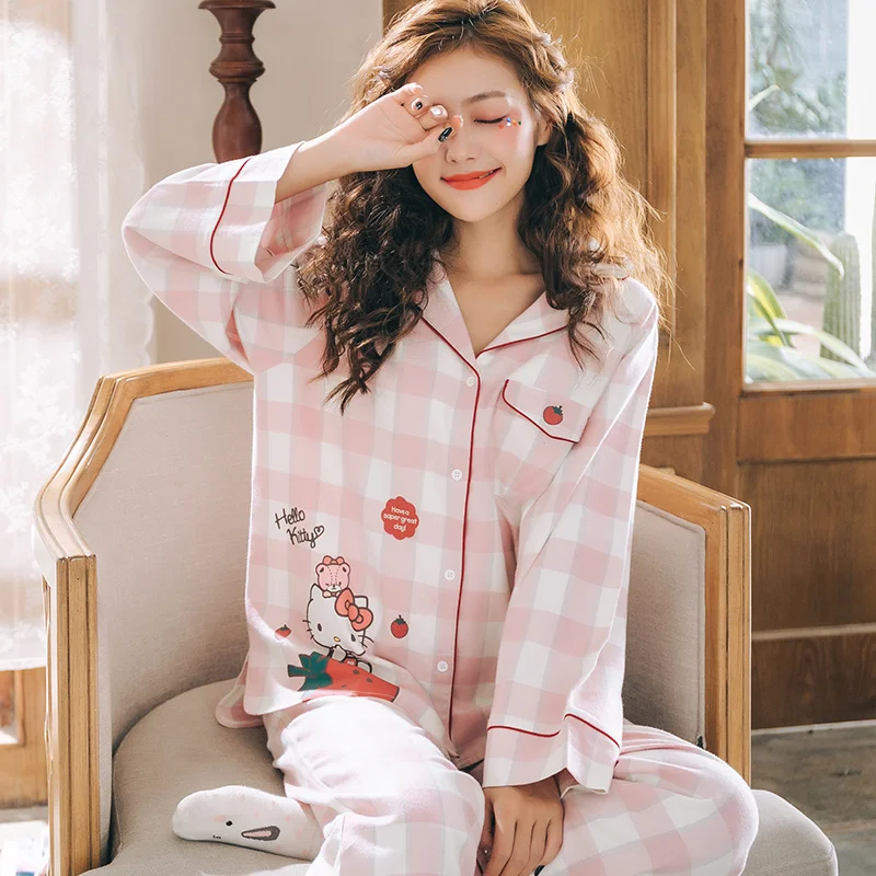 Хлопковая пижама для послеродовых беременных женщин и осенне зимние костюмы