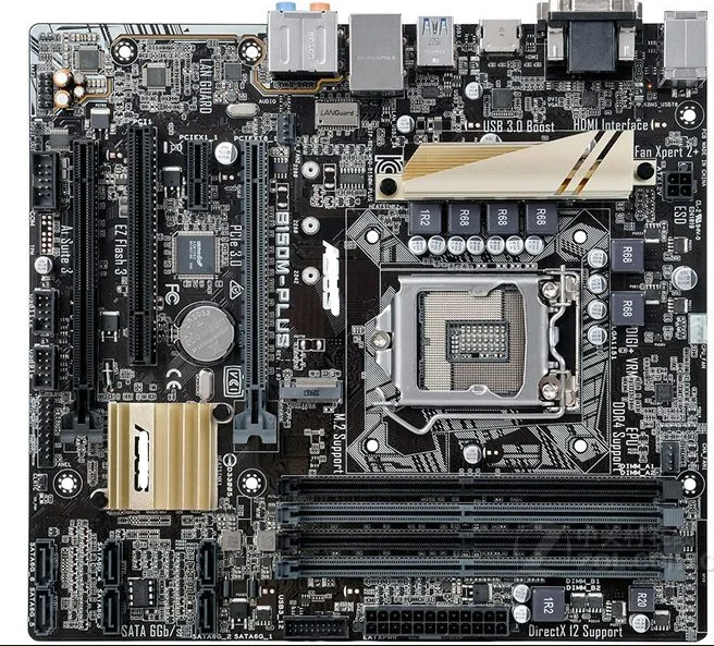 

B150M-PLUS DDR4 LGA 1151 used Desktop Motherboard 64GB USB2.0 USB3.0 -compatible DVI VGA B150 mainboard