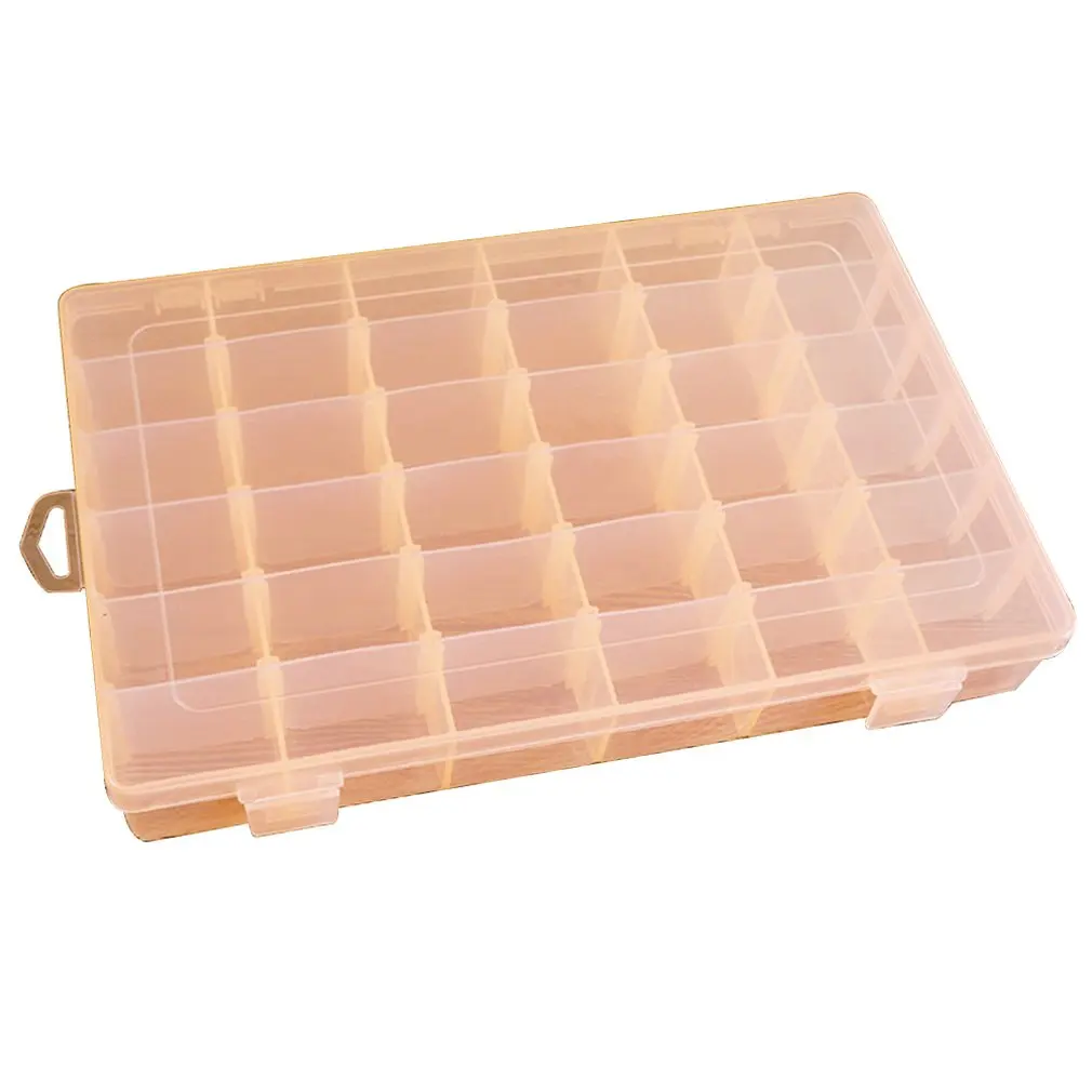 36 Сетка Прозрачная пластиковая коробка для хранения косметики лекарств серьги