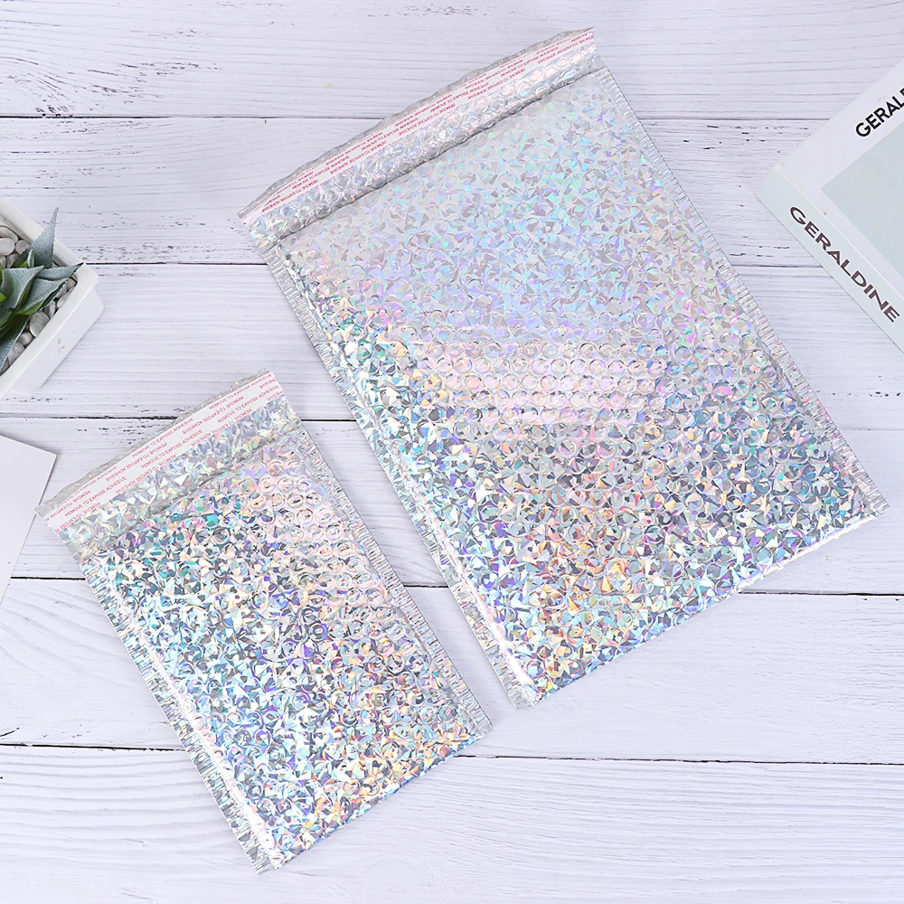 5 шт. лазерные серебристые золотые почтовые конверты водонепроницаемые