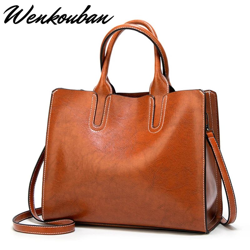 Сумки с ручками сверху кожаная сумка-тоут женские сумки модная большая сумка