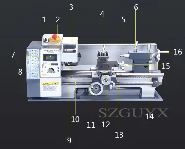 V210 нержавеющая сталь длинный металлический фрезерный станок точный токарный