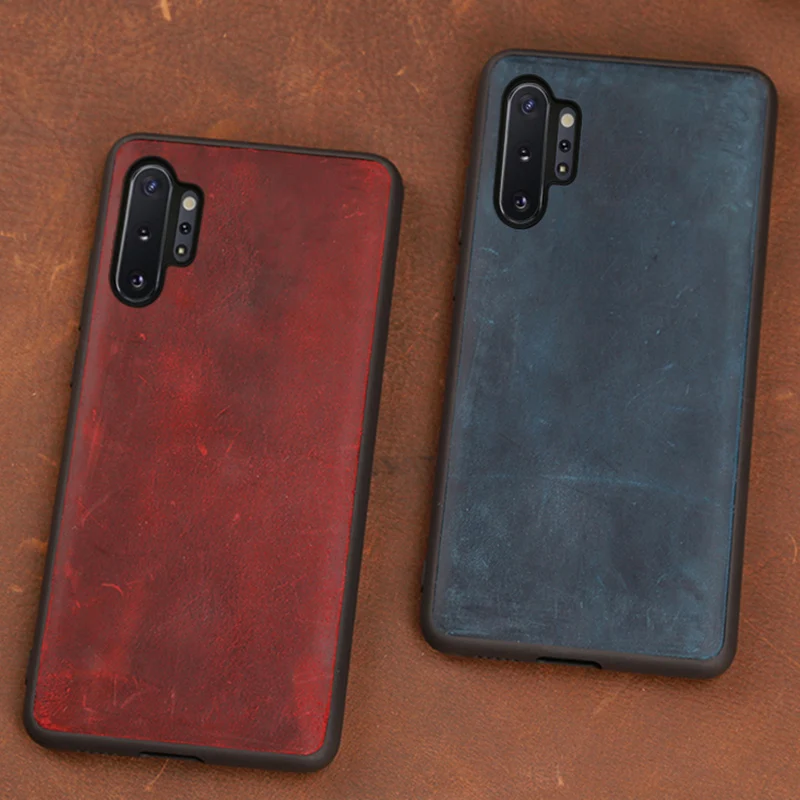 Чехол для мобильного телефона Samsung S7 S8 S9 S10 Plus Note 8 9 10 A20 A30 A50 A70 Crazy Horse кожа чехол A5 A7