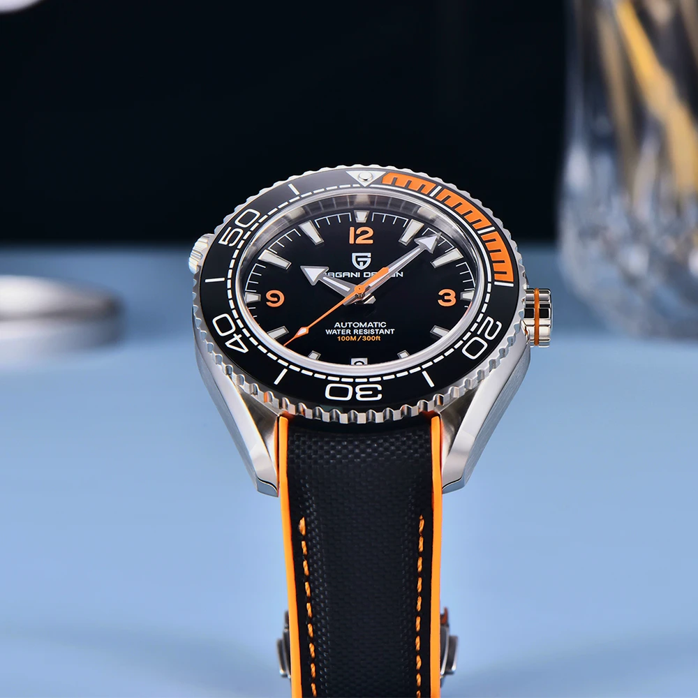 PAGANI DESIGN классические роскошные мужские автоматические часы с сапфировым стеклом