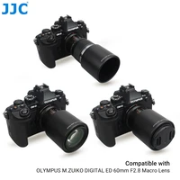jjc reversible camera lens hood shade for olympus m zuiko digital ed 60mm f2 8 macro lens replaces olympus lh 49 lens hood tube