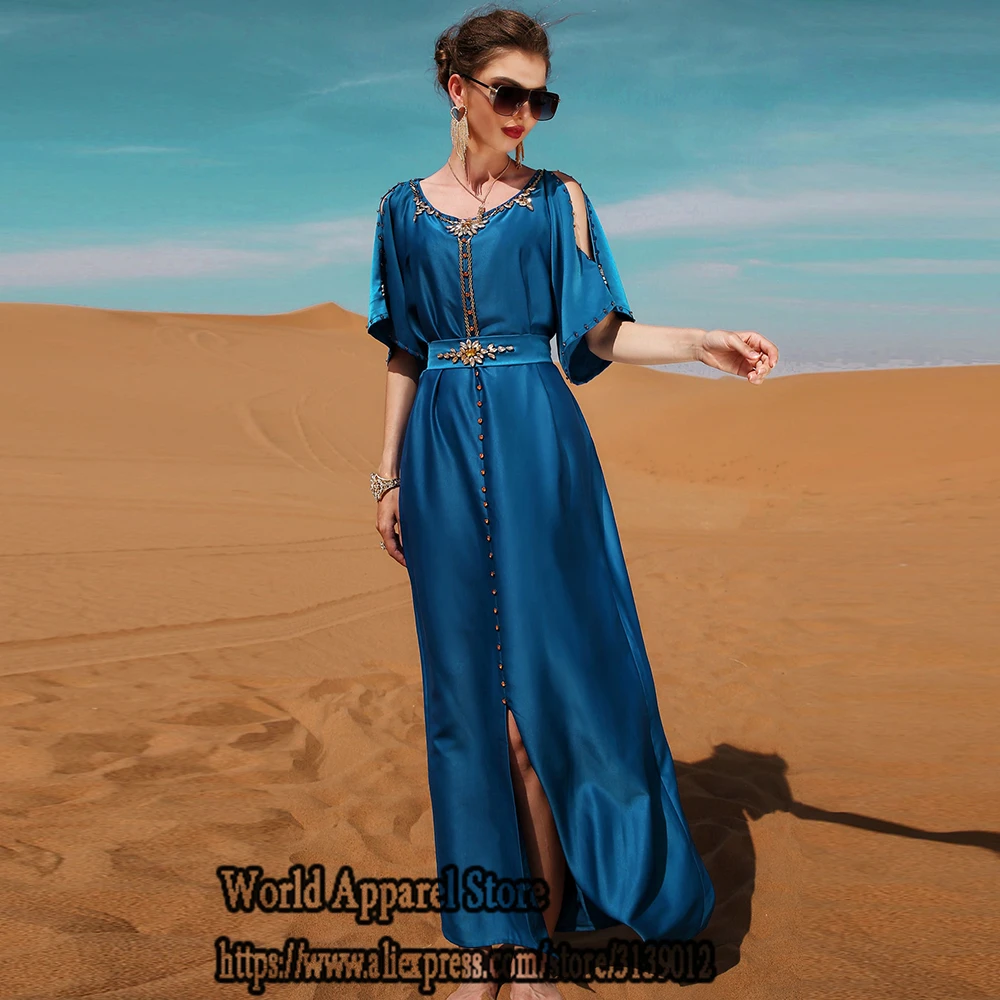 Ramadan Dubai Abaya Turkey Islam Muslim Long Maxi Dress Abayas For Women Kaftan Robe Musulmane Femme Caftan Marocain De Soiree