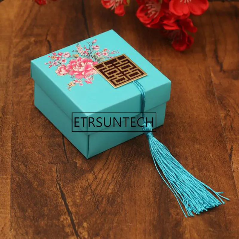 100 шт традиционные китайские коробки конфет двойного счастья вечерние упаковки с