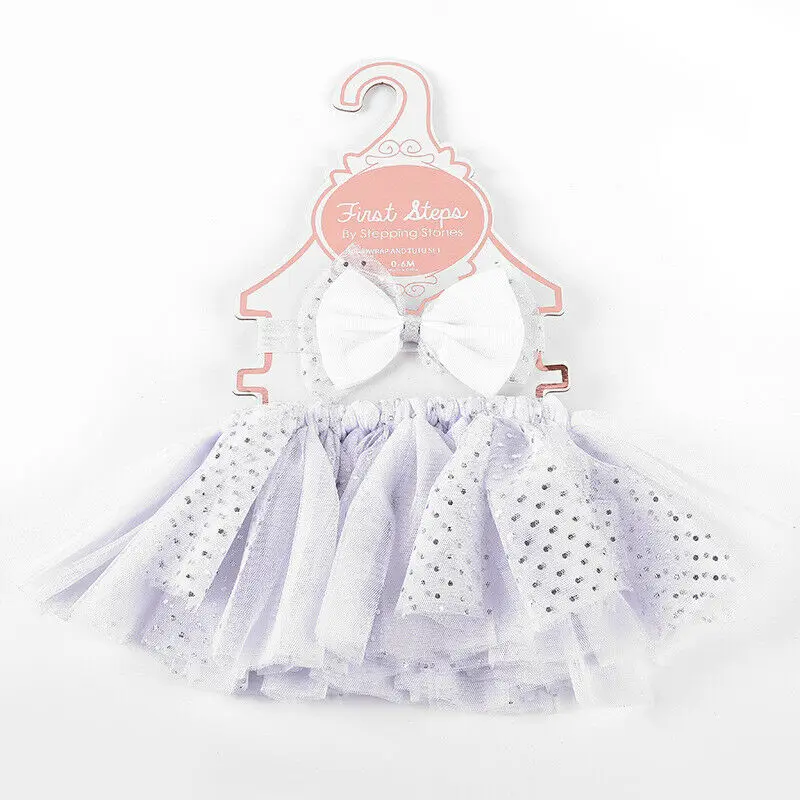 Комплект из 2 предметов для новорожденных девочек с юбкой-пачкой Двухслойная