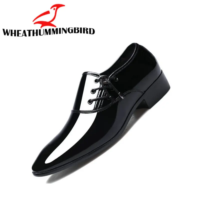 

Dress Shoes Men Oxford Patent Leather Pointed Toe Shoes Men's Dress Shoes Business Shoes Wedding Shoes C21-07