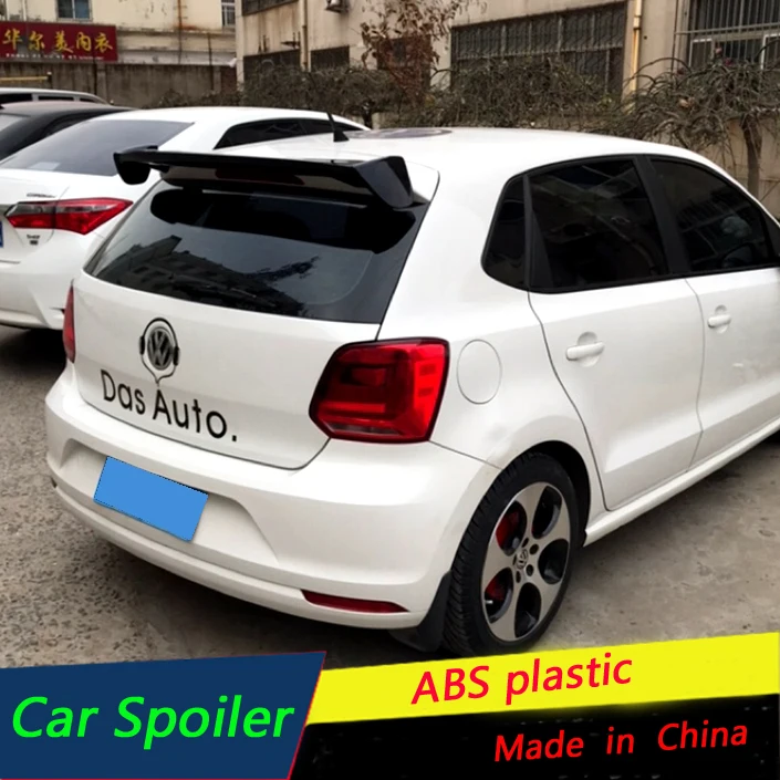 Для Volkswagen POLO 2008 2016 спойлер высокого качества ABS Материал заднее крыло автомобиля