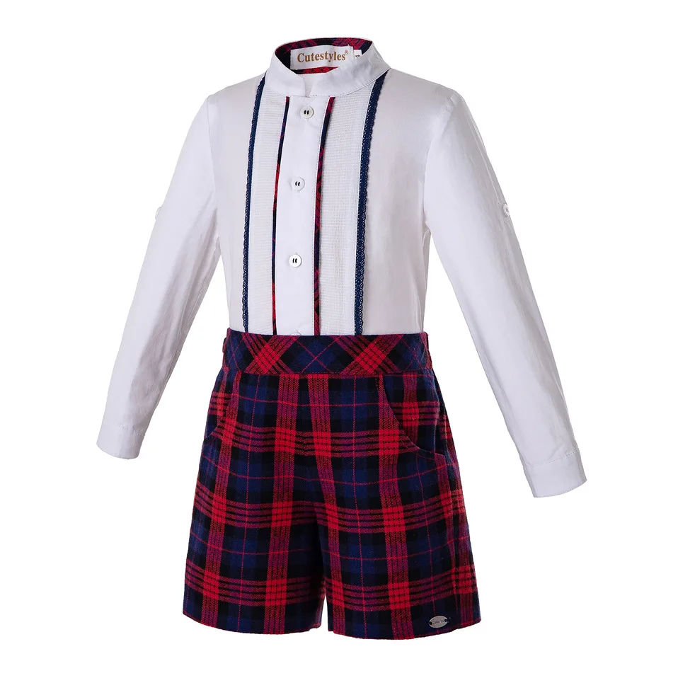 Pettigirl/Рождественский комплект одежды для мальчиков однобортная рубашка с