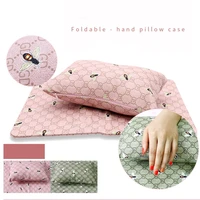 foldable hand cushion pillow case set holder soft pu leather sponge arm rest nail pillow manicure art beauty nail mat pad