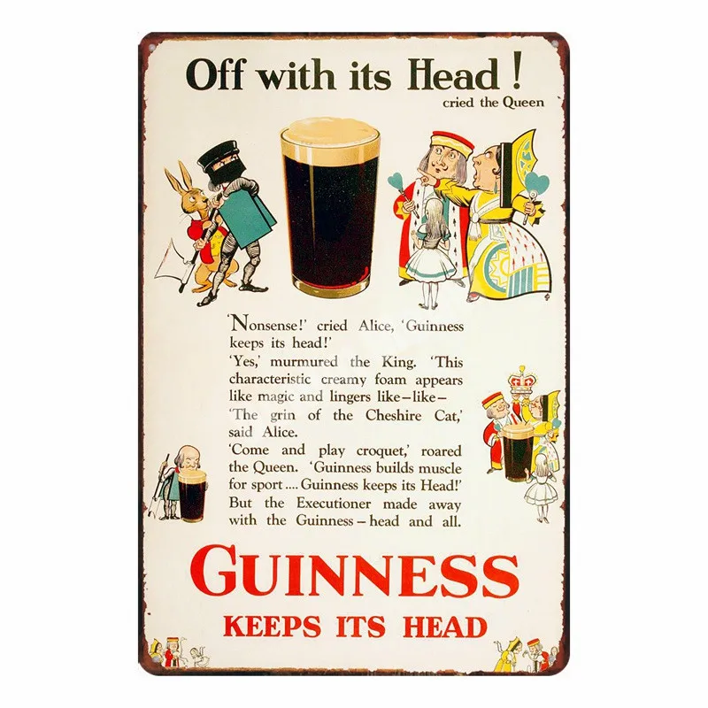 I Guinness хорошо для вас табличка металлическая пластина Бар Паб Клуб декоративный знак пиво плакат винтажный Декор Бар рекламный знак MN107 - Цвет: I
