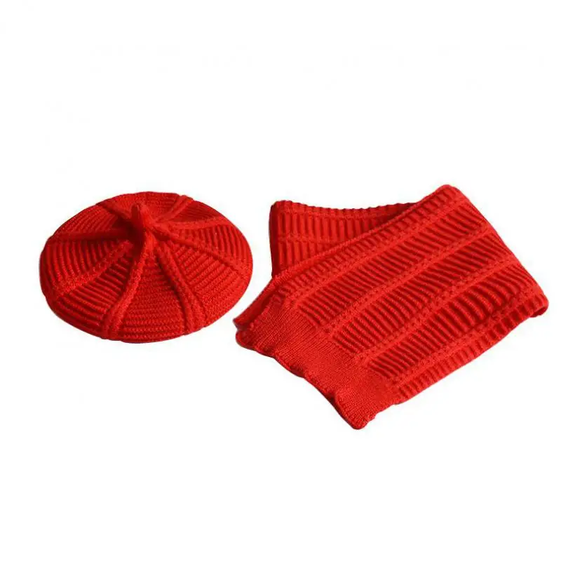 

DeePom Hat Scarf Set Winter Hats For Women Children Beret Two Piece Hat And Scarf Set Winter Accessories Knitted Hat Cap Warm