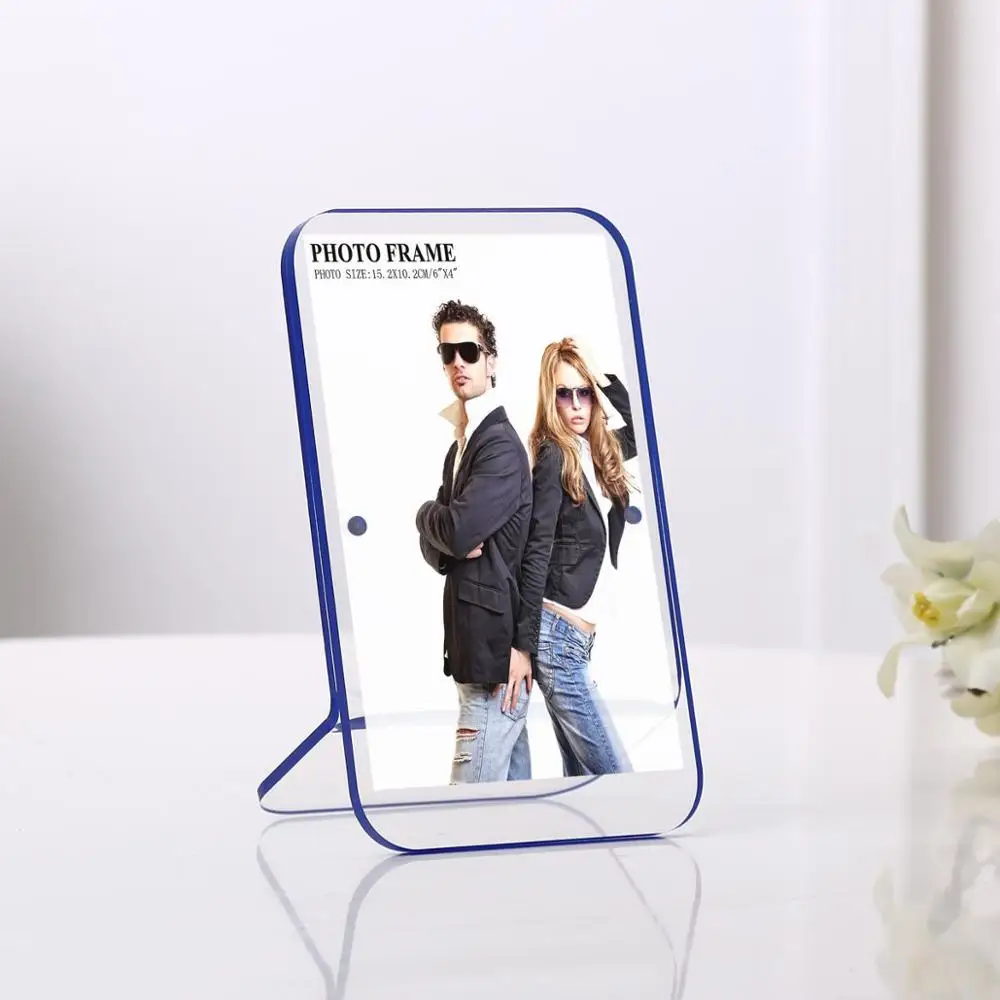 

Fashion Free standing Acrylic Photo Picture Frames with Round Corner PF0037