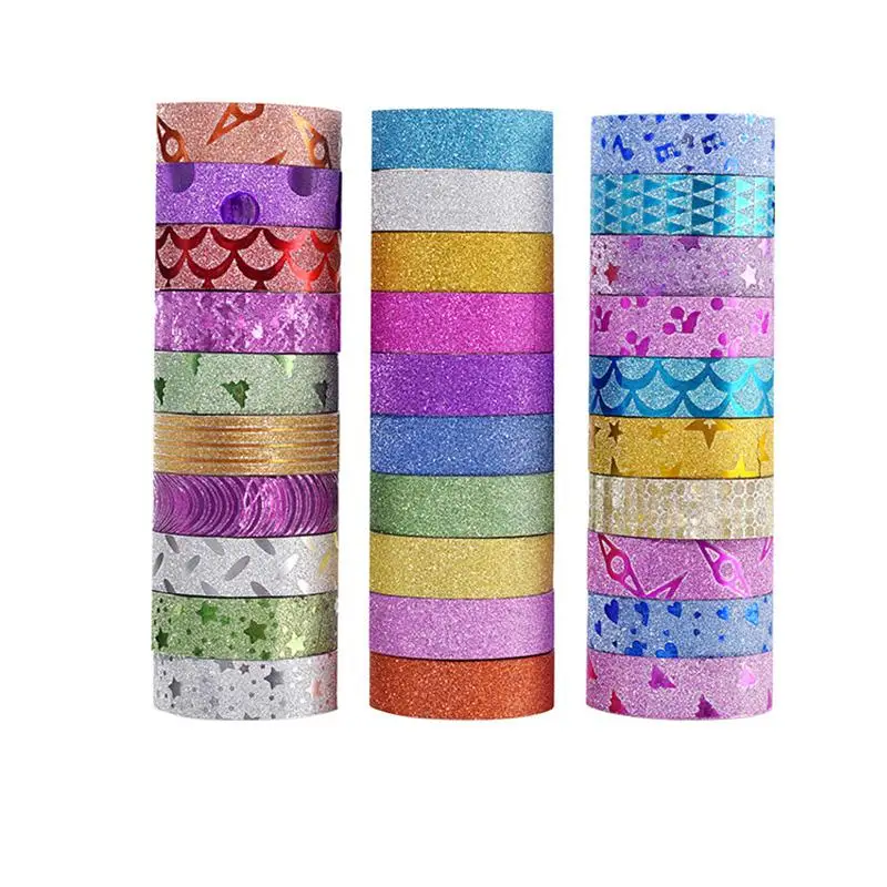 

10PCS Washi Tape Stationery Scrapbooking Decorative Adhesive Tapes DIY Color Masking Tape School Office Supplies Adhesive