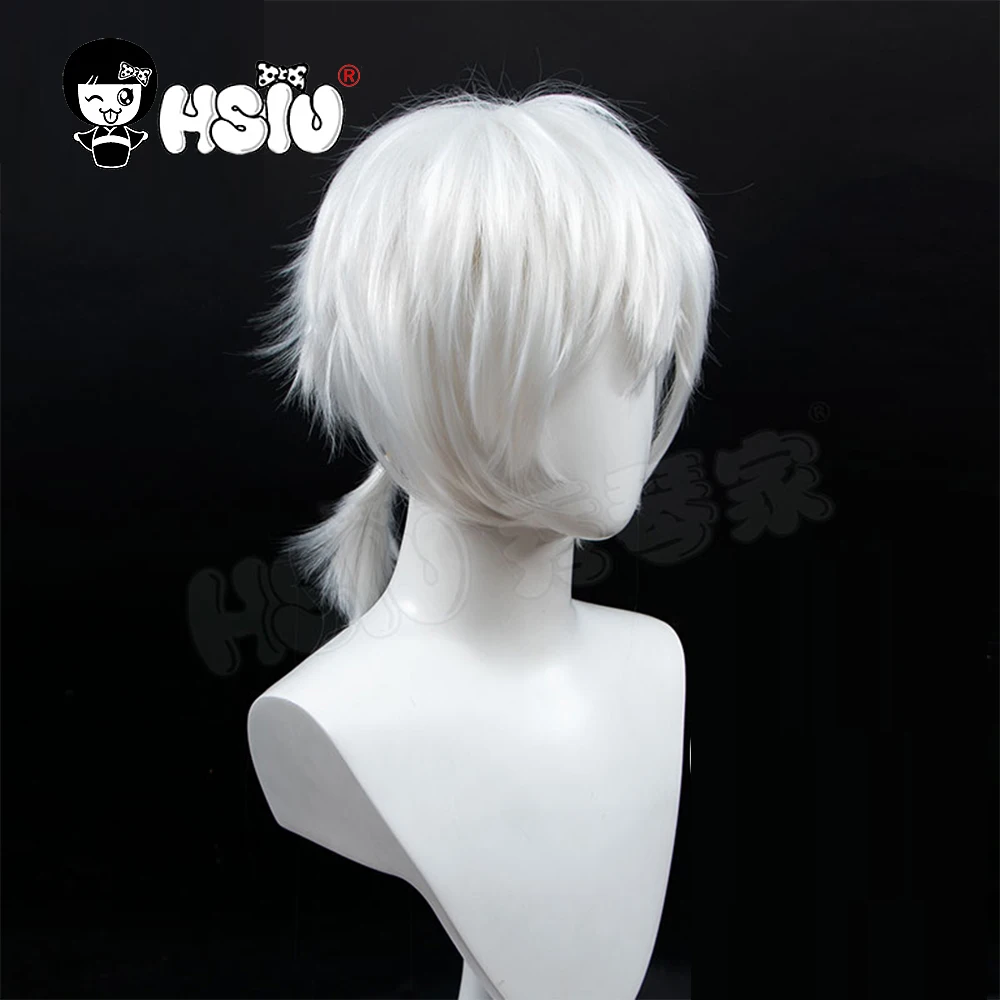 Eternity Fushi Cosplay Wig Anime To Your Eternity「HSIU 」 Fiber synthetic wig White Short Ponytail Short Hair+brand Wig Cap