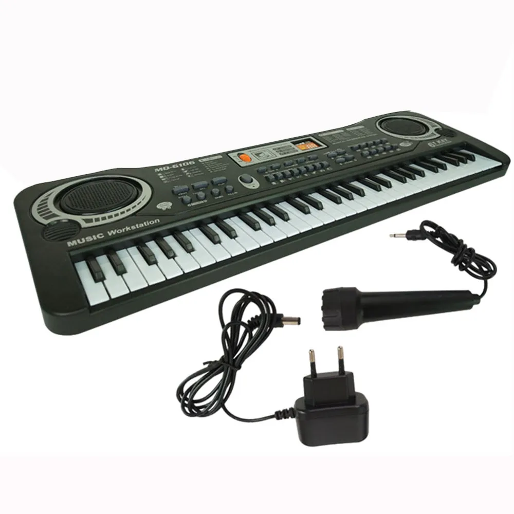 

61 Keys High Quality Electronic Keyboard Piano Digital Music Key Board with Microphone Children Gift Musical Enlightenment FE