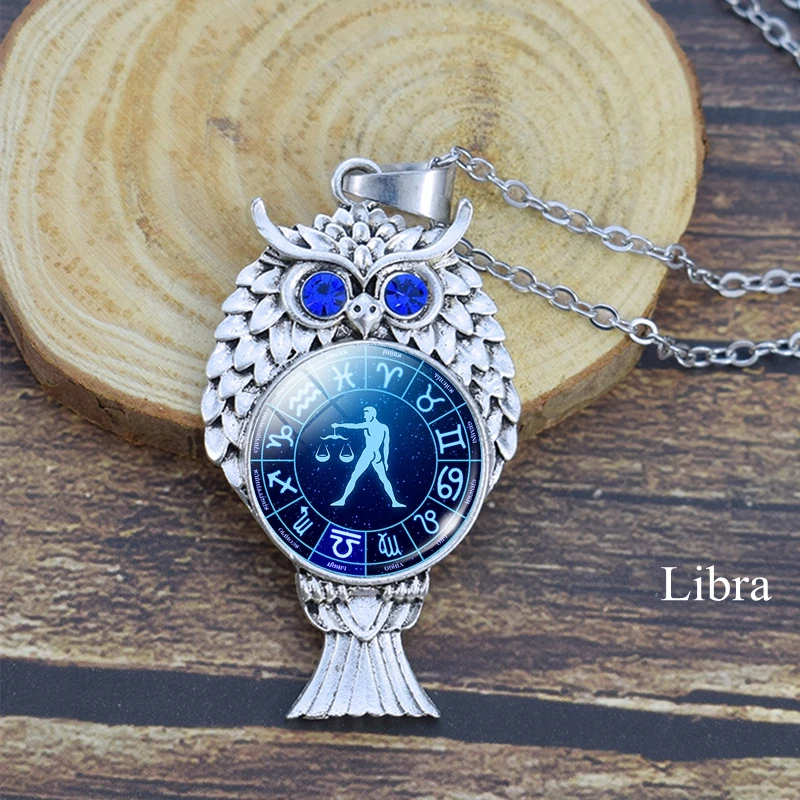 Ожерелье с подвеской в виде совы 12 знаков зодиака | Украшения и аксессуары