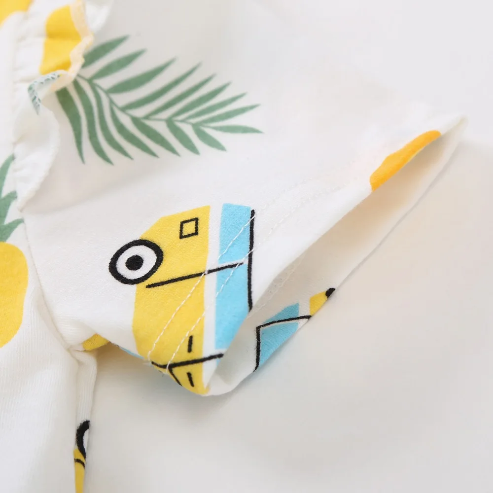 2021 New Baby Clothes Banana Printed Summer Dress Cartoon Kids Girls Soft Infant Casual Short Sleeve Dresses | Детская одежда и