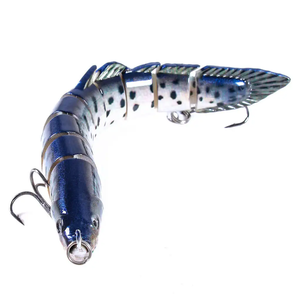 

1pcs 14cm/21.4g Multi-jiont Fishing Lure ABS Bionic Loach Bait Swimbait 4# Hook Barbed Treble Fishhook Crankbait