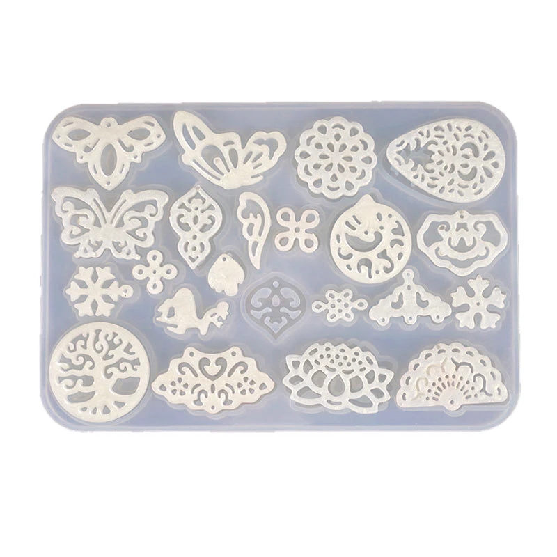 DIY кристальная эпоксидная Форма полые старинные серьги Подвеска Коллекция