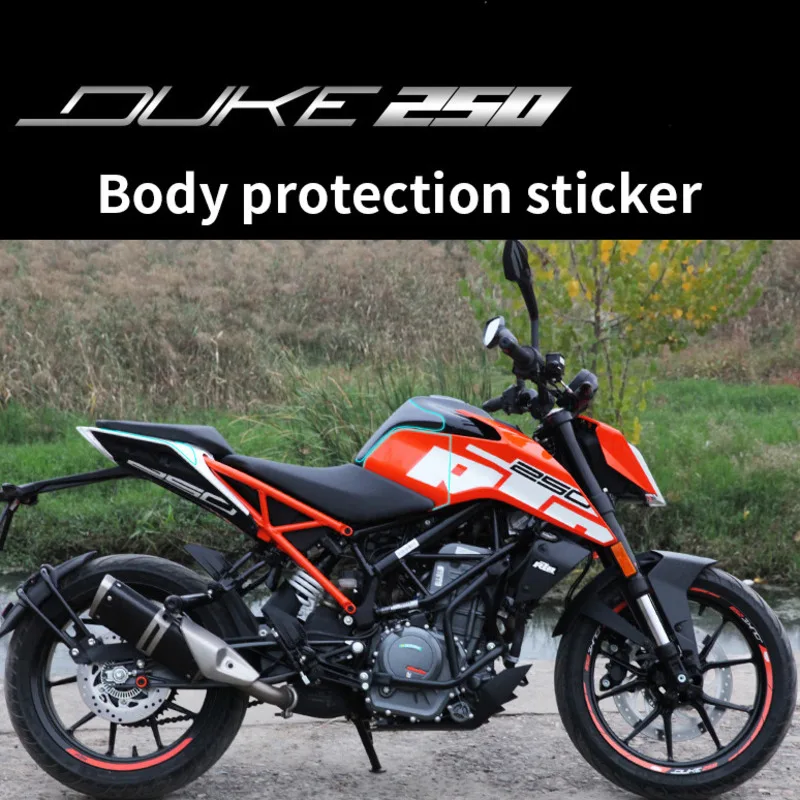 

Motorcycle Fuel Tank Sticker Modified Vehicle Protection Film Carbon Fiber Anti-wear for Ktm Duke250 / 390