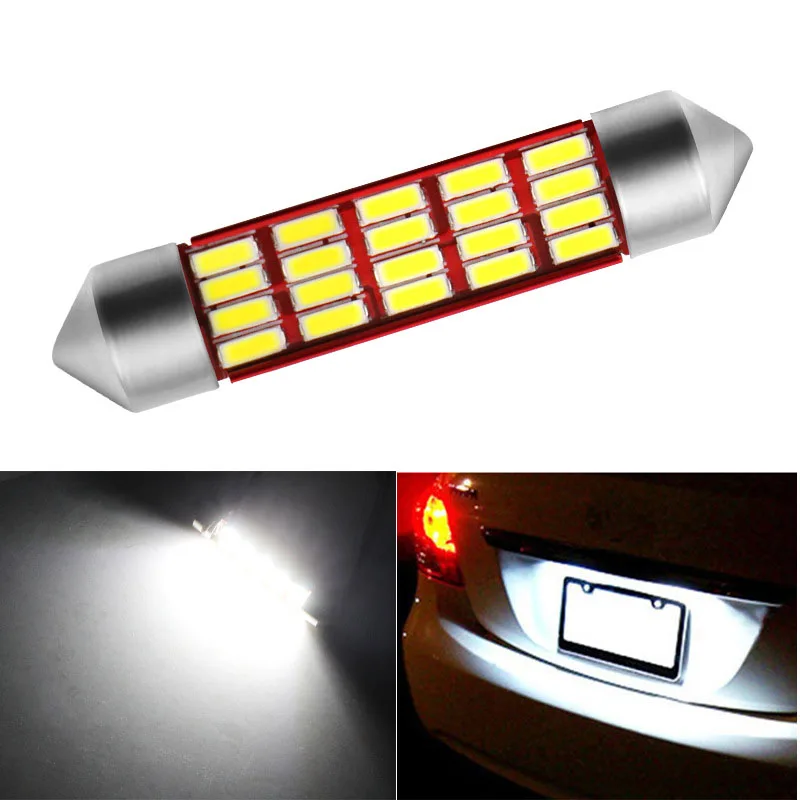 

10-50pcs 31mm 36mm 39mm 41mm C5W C10W Auto Bulb Doom Lamp Ceiling Canbus No Error Car Interior Dome Light Trunk Lights White 12V