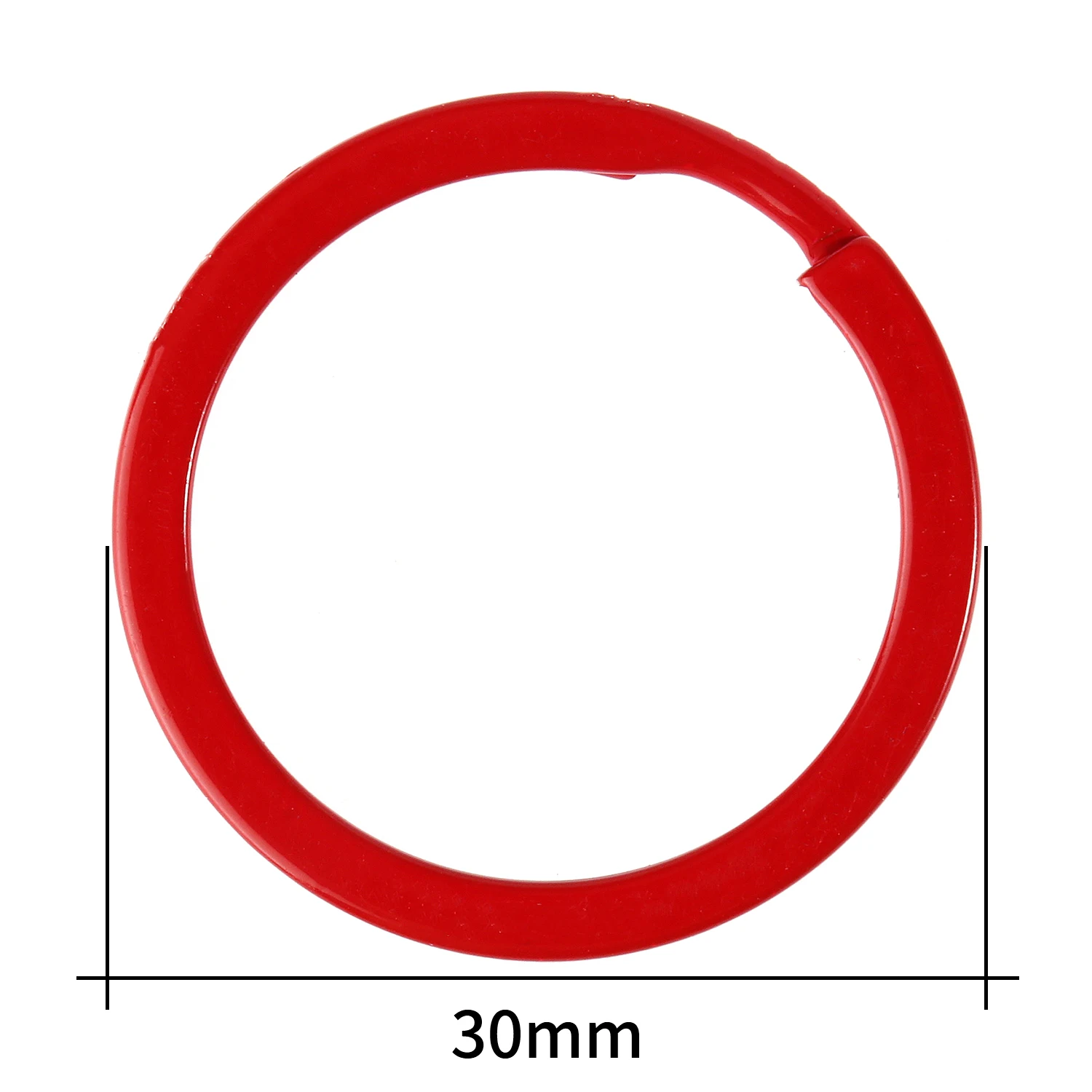 

2*30 mm 10/20/30pcs Metal Round Shape Hollow Keychain Split Key Ring Swivel Lobster Clasp Connector for Bag Belt Dog Mask Chains