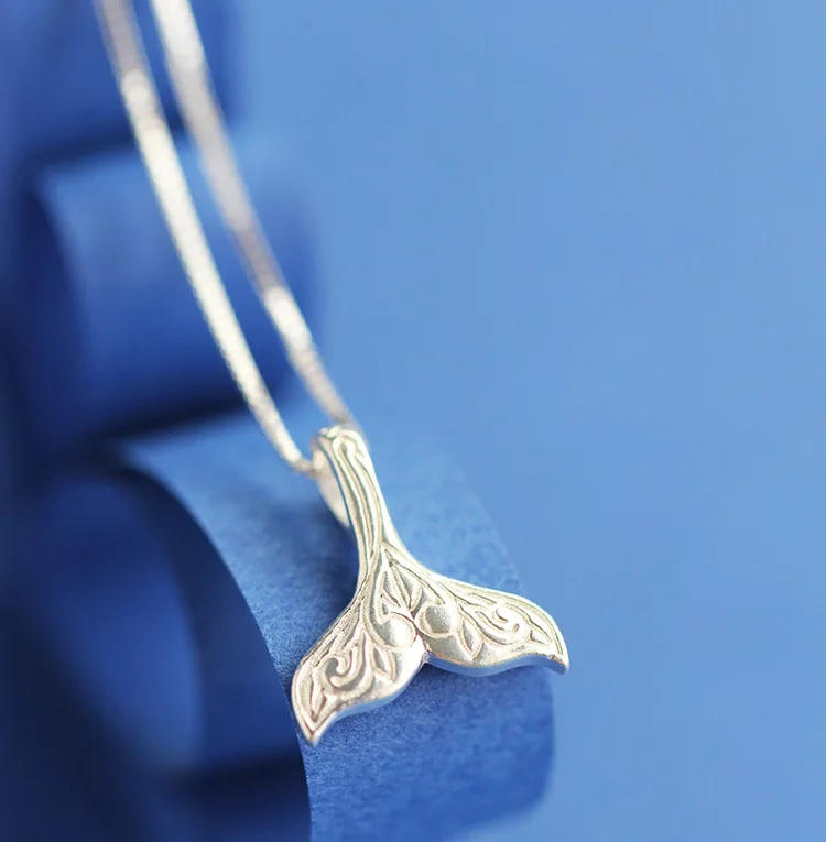 

S925 Sterling Silver Necklace New Cute Mermaid Necklace Women Korean Silver Jewelry Jewelry