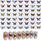 1 шт. наклейки на ногти бабочки фантазия лазерный Цвет Бабочка наклейки для ногтей Дизайн Маникюр украшения для ногтей инструмент для ногтей аксессуары для ногтей 2021