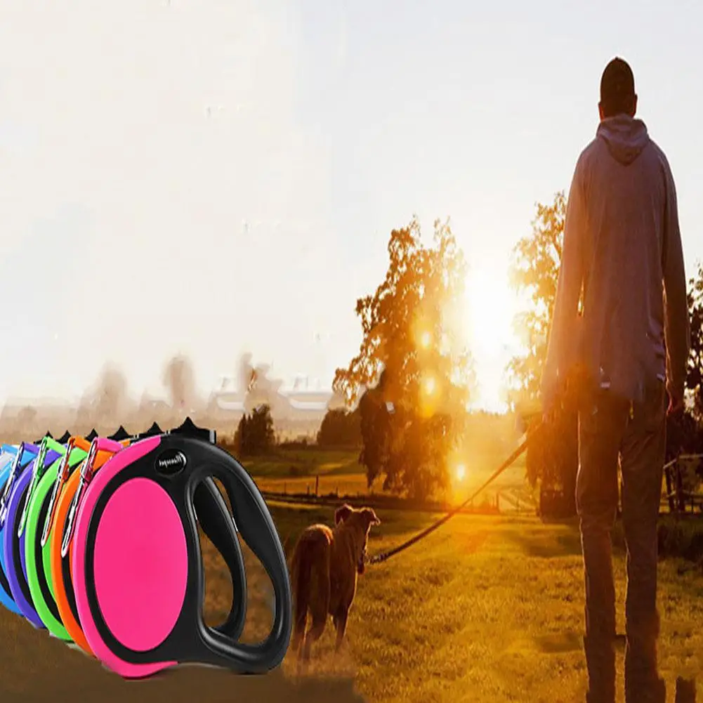 Хоббилан 5 м Высокое качество ПЭТ Универсальный Выдвижной Поводок для 50 кг