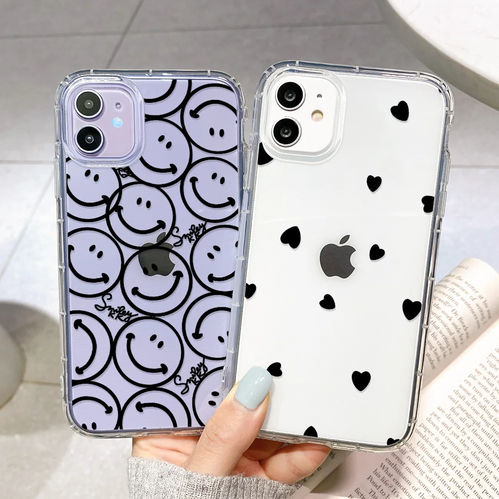 Case For Iphone 11 Cases Silicon Cartoon Funda Iphone 12 13 14 Pro Max XR SE 2020 7 8 X Xs 6 6s Plus Mini SE 3 ShockProof Cover