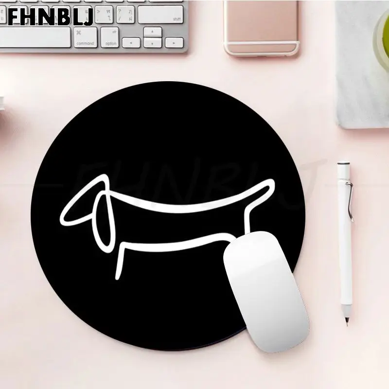 FHNBLJ New Design Animals Dogs Dachshund Beautiful Anime round Mouse Mat gaming Mousepad Rug For PC Laptop Notebook | Компьютеры и