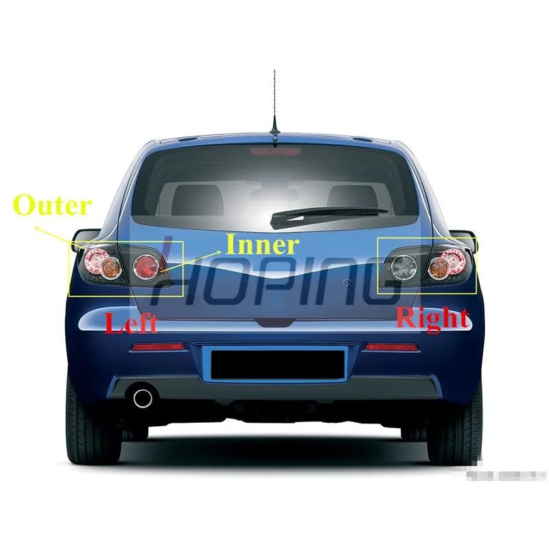 Надежная автомобильная внутренняя внешняя задняя лампа задний фонарь для MAZDA 3 M3