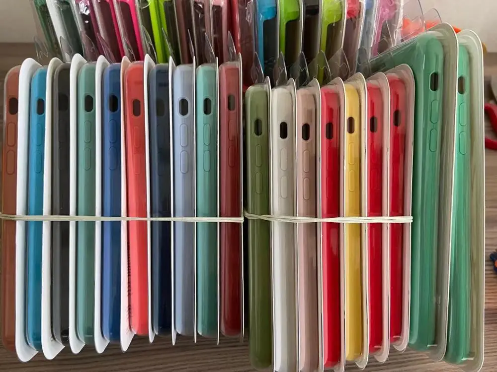 10 шт силиконовый чехол для телефона 5 SE 6 6s 7 8 plus Официальный чехол для телефона с логотипом и упаковочной коробкой