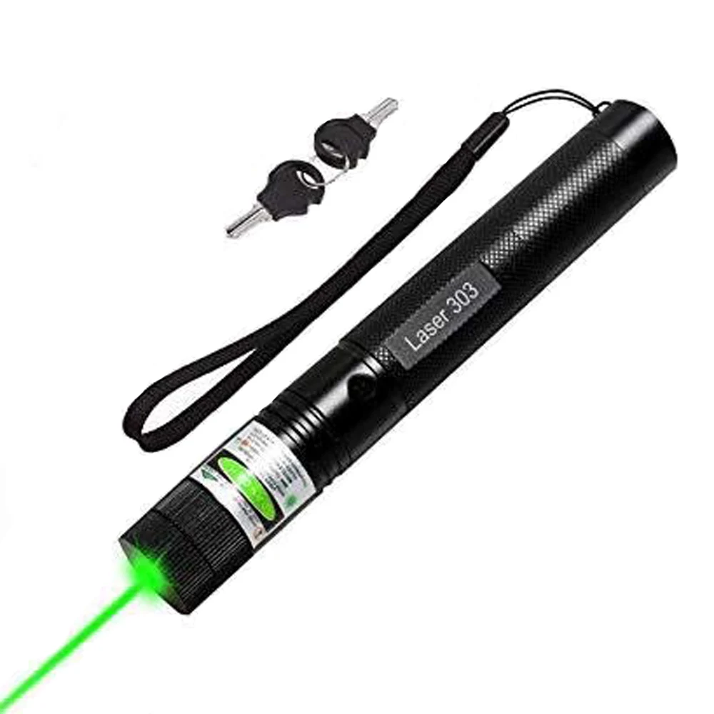 Green Laser 303 Высокая мощность Зеленая лазерная указка военная мощь Фиолетовый Красный лазерный прицел 5000 м 532 Нм лазерная ручка охотничий лазер - Цвет: Green Laser 303