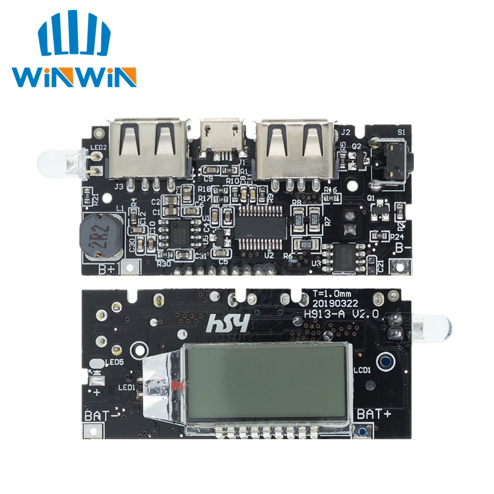 Двойной USB 5V 1A 2.1A мобильный Банк питания 18650 зарядное устройство PCB модуль