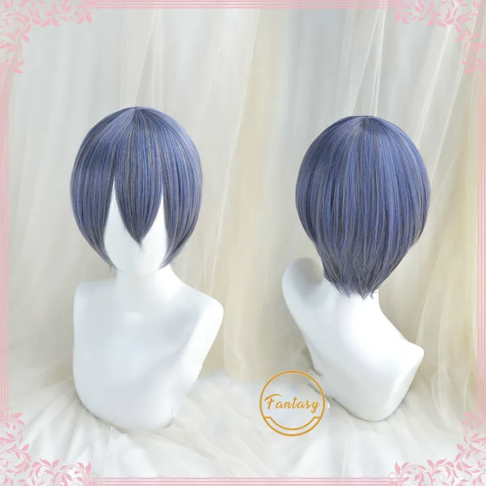 Парик для косплея черного Батлера с короткими синими волосами| |