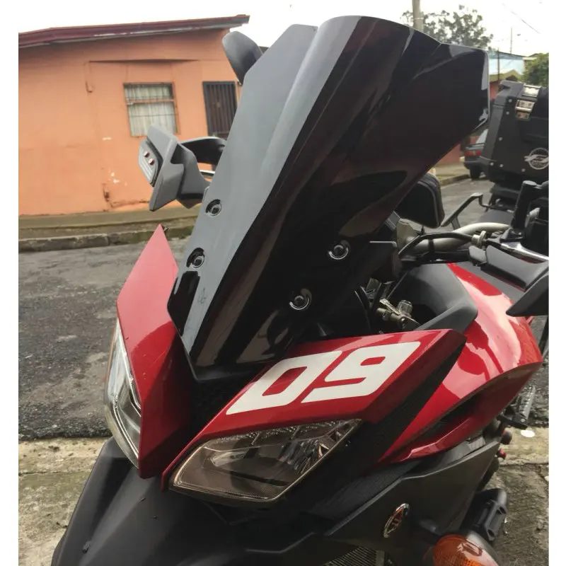 Мотоцикл двойной пузырь лобовое стекло ветер экран для Yamaha FJ 09 FJ09 MT09 MT-09 Tracer дым черный Иридиум