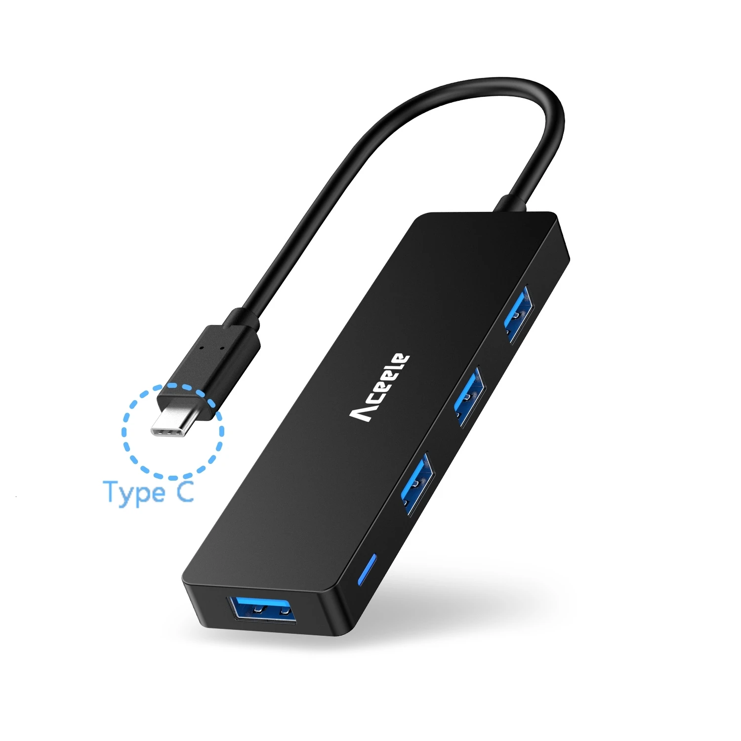 Aceele USB C концентратор тип C до 4 USB 3,0 портов концентратор адаптер для ПК ноутбук мобильный телефон для Macbook