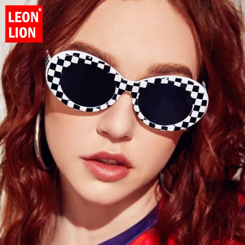LeonLio 2021 овальные Ретро Солнцезащитные очки женские винтажные роскошные