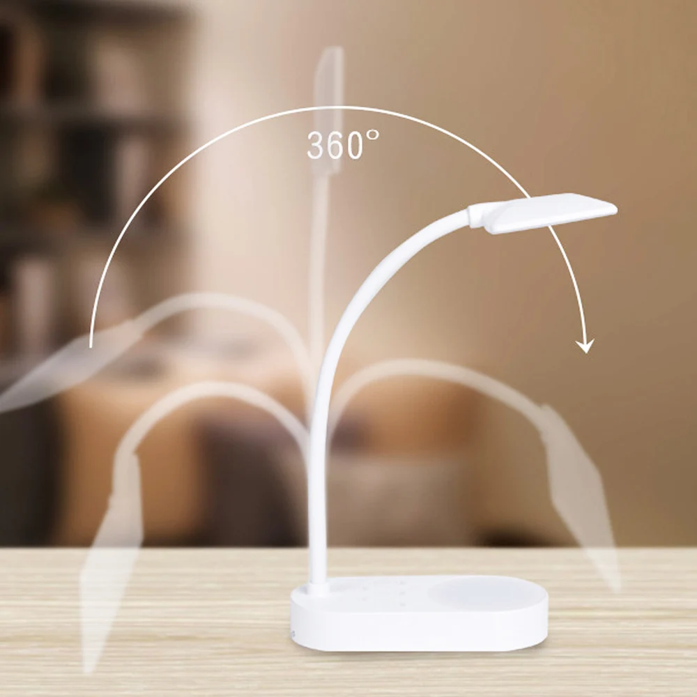 LED USB Rechargeable Table Lamp Desk Light Flexible Adjustable Angle | Лампы и освещение