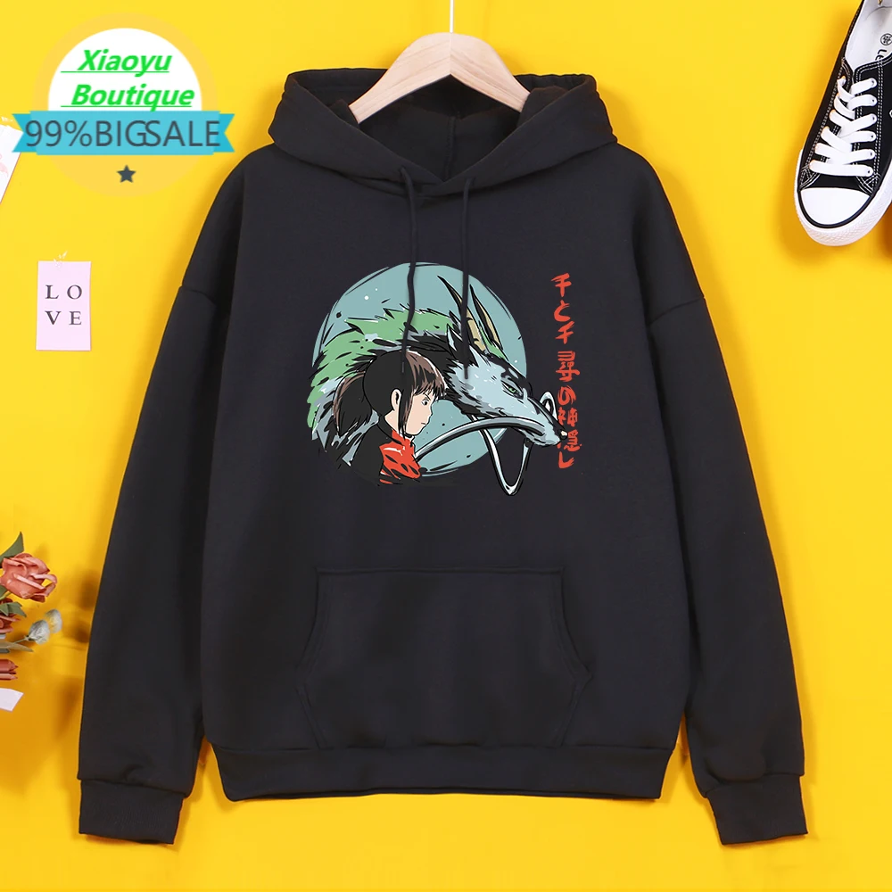 

Sweatshirt Spirited Away Anime Printing Women's Hoodies Fashion Hip Hop Loose Women Clothing Streetwear Korean Female Hoodie