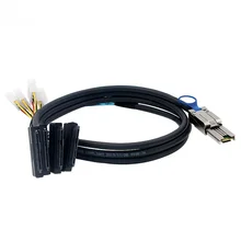 1M 0.5M SFF-8088 To SFF-8482 SAS SATA Cable Mini SAS 26Pin SFF 8088 To 4 SFF 8482 SAS 29Pin SAS Cable with Big 4Pin Power Cable