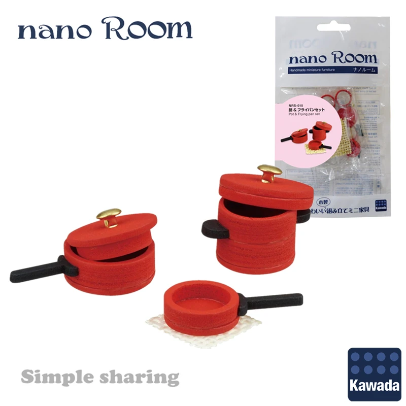 Миниатюрная мебель для комнаты Kawada Nano набор сковородок NanoRoom NRS-015 красная