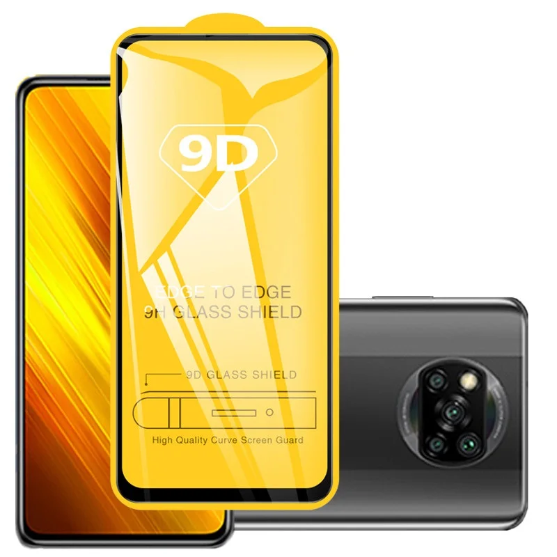 

9D полное покрытие закаленное стекло для Xiaomi Redmi Note 7 8 5 8T 9 9S 8 7 9A 8A 7A 6 6A K20 Pro K30 Poco X3 NFC защита для экрана